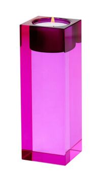 Gift Company Sari Kristallglas Teelichthalter L (H14 cm) pink gs 