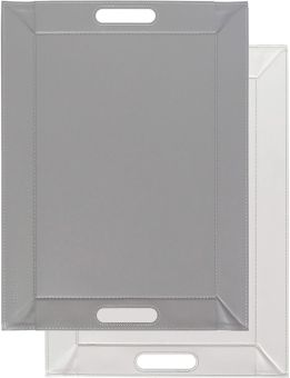 freeform Wendetabletts mit zwei farbigen Seiten L Weiß / Grau 55 x 41 cm 