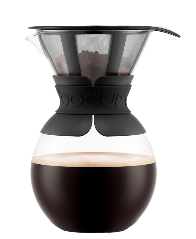 Bodum Kaffeebereiter mit Permanent-Kaffeefilter 8 Tassen 1 L Edelstahl Pour  Over Schwarz | Fachhändler Tritschler Stuttgart