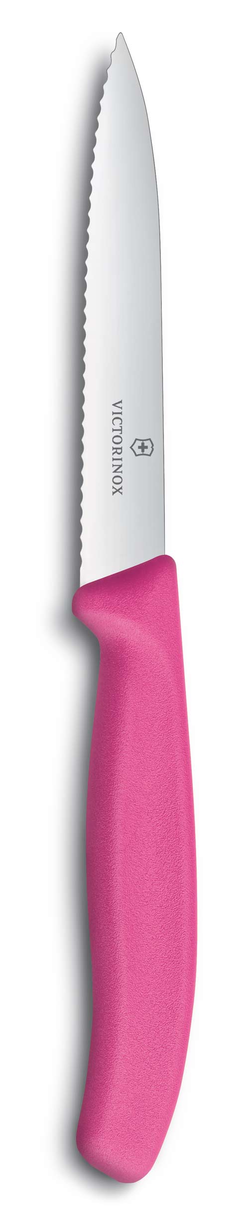 Victorinox Gemüsemesser Swiss Classic Mittelspitz Wellenschliff 10 cm Pink  | Fachhändler Tritschler Stuttgart
